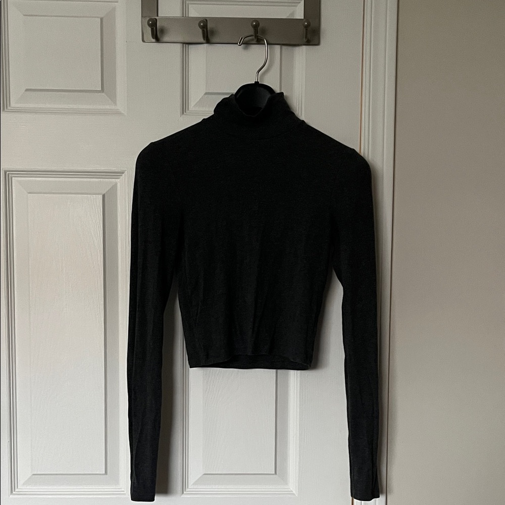 Wilfred Charcoal Ribbed Turtleneck